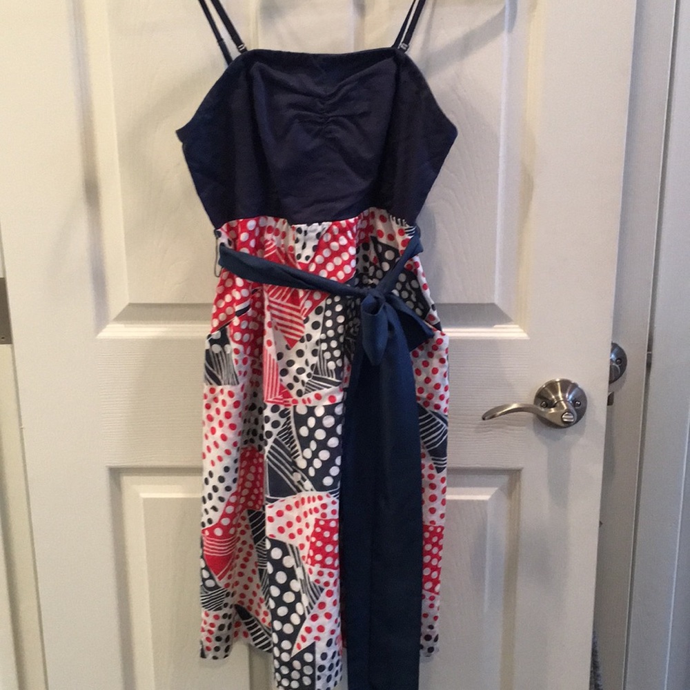 Red, white, & blue dress from Anthropologie